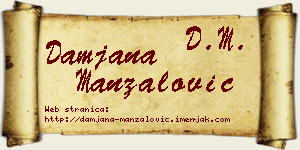 Damjana Manzalović vizit kartica